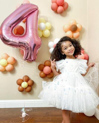 Image of 2 Balloon Numbers Birthday Decorations, 40In Pink Balloons for Men Women | Eye-catching Appearance, Perfect Decorative Centerpieces, Convenient Self-sealing Structure, Widely for Various Occasions