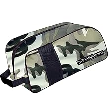 Waterproof Sports Boot/Shoe/Travel Bag for Football Cricket Rugby Golf Toiletry Gym for Men/Women Camo Grey