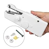 Macchina da cucire, Mini macchina da cucire portatile per tende, tessuto, abbigliamento per bambini o tessuto con bobina aggiuntiva, ago e viaggio dell'infila e uso domestico (batteria non inclusa)