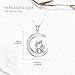 LWXIE Diamond Unicorn Necklace for Women 925 Sterling Silver Unicorn Moon Pendant with Lab Grown Diamonds Jewelry Gifts for Her