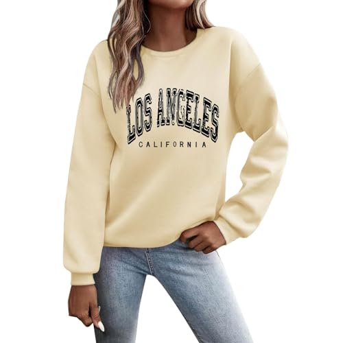 Sweat à capuche beige XL pour femmes style western décontracté