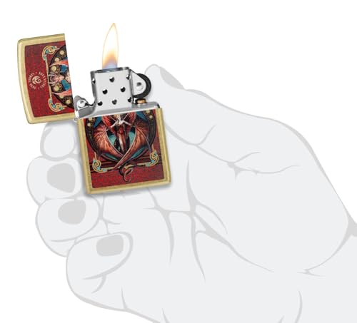 Encendedor Zippo modelo Mythical clásico de latón miniatura 4