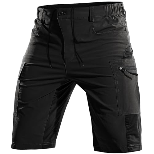 Short court pour homme Cycorld de randonnée et VTT noir en taille XXL