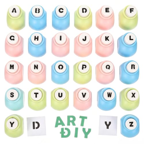 26 Pcs Alphabet Paper Punch Set 0.4-inch Small Letter Punches