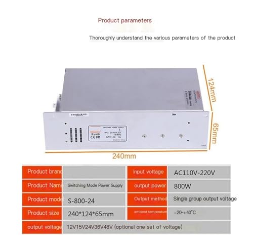 Alimentation à découpage régulée CC S-800W pour commande de moteur - 2