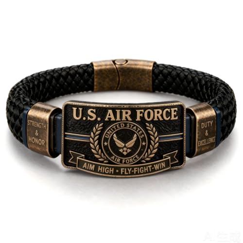 Woven Leather Air Force Bracelet