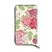 Produktbild JHGFG Nahtloses Vintage Muster Mit Englischen Rosen Echtes Leder Geldbörse Lange Damen Geldbörse Handtasche Multi Kartenhalter Organizer Für Frauen Personalisiert