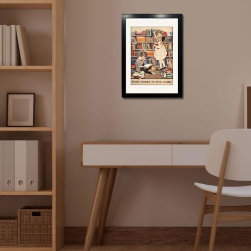 Image of Kagaz Kala - Motivational Funny Quotes - Book Readers Quotes Framed Wall Art Prints Painting Posters - Digital Vintage Posters Print, A4 Synthetic Frame (More books in the home)