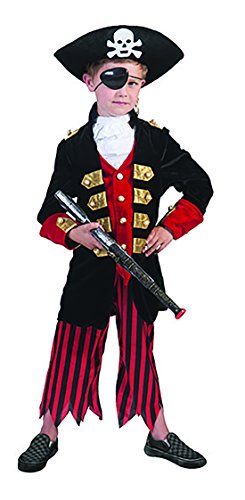 Preisvergleich Produktbild Halloweenia - Freibeuter Piratenkostüm für Kinder, 140-146, 10-11 Jahre, Mehrfarbig