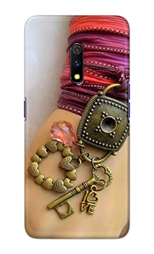 Image of Girl Hand with Keychain Hard Back Case Cover for Realme X /Oppo K3, RMX1901 Back Cover -(J5) VNS2228
