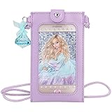 Depesche 11591 TOPModel - Handytasche im Glamour-Design, lilafarbene Tasche fürs Smartphone zum Umhängen, mit Sichtfenster, ca. 17 x 9 x 1,5 cm groß