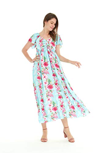 Image of Hawaii Hangover Family Matching Clothes, Pink Hibiscus Vine Turquoise | Family matching Hawaiian outfits, Pink Hibiscus Vine Turquoise, lightweight rayon, machine washable, tropical floral print