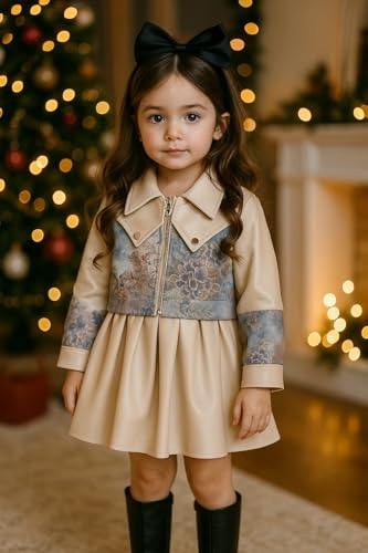 Image of Toddler Leather Jacket & Skirt Set - Fall /Spring /Winter Clothes for Toddler Girls | 2pc Outfit