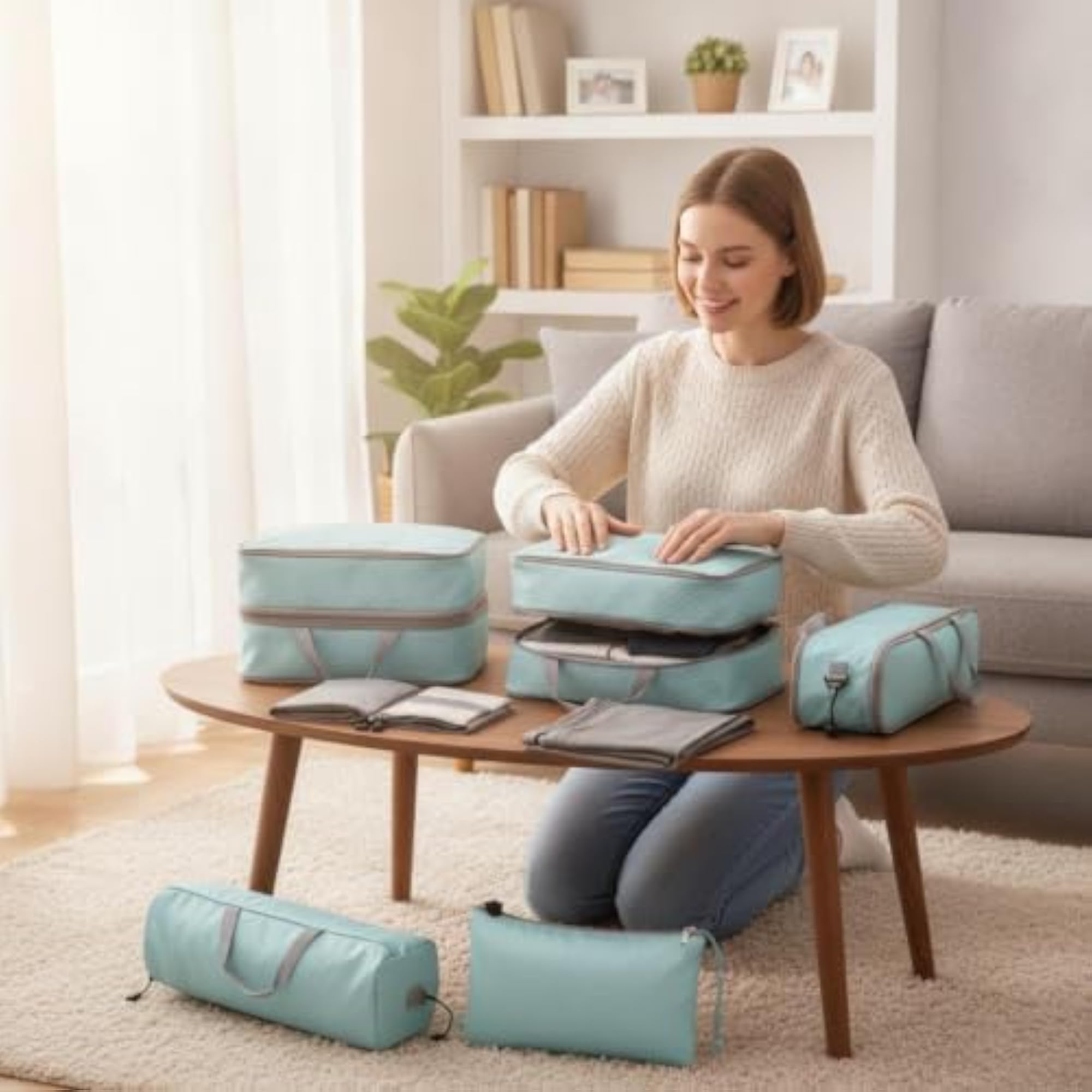 Clear Oxford Fabric Storage Box with Steel Frame
