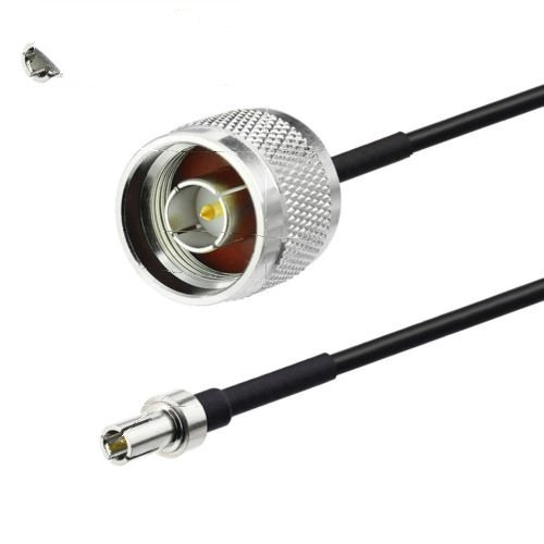 Custom Cables Group LLC4G LTE Modem Antenna Extension Adapter Cable TS9 Male to N Male RG174 Cable 2m