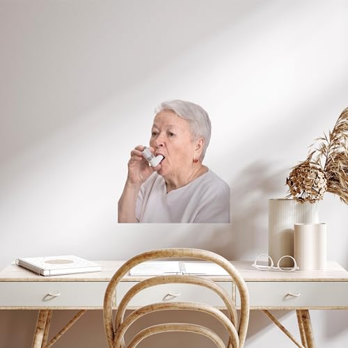 Vinilo Decorativo Abuela con Inhalador 12x10 pulgadas miniatura 3