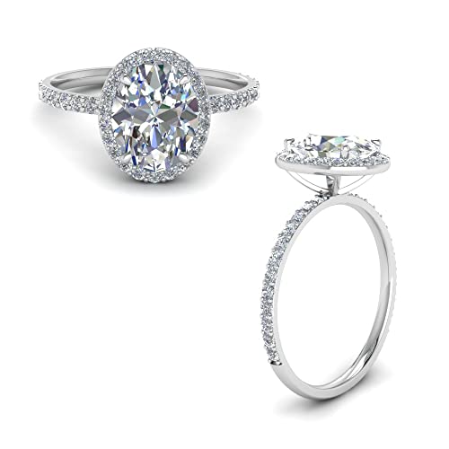 Image of Choose Your Gemstone Oval Halo Ring 925 Sterling Silver Oval Shape Halo Engagement Rings Gemstone Wedding Promise Gift Casual Wear Party Wear Daily Wear Office Wear US Size 4 to 12