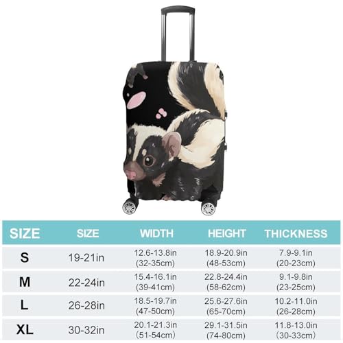 Skunk Pinknose Luggage Covers Washable Travel Suitcase Cover Elastic Baggage Protector2
