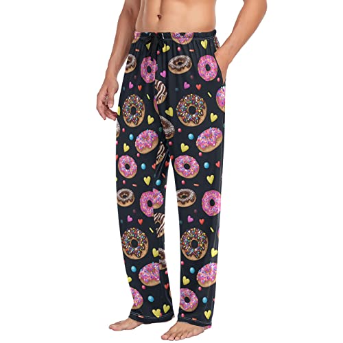 ALAZA H Yummy Donuts Men's Straight-Fit Pajama Pant4