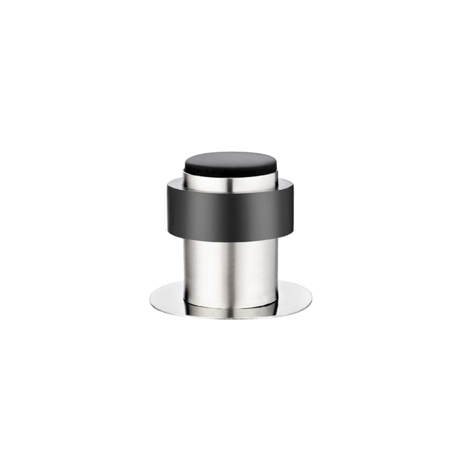 Door Stopper Heavy Stainless Steel Door Stop with Buffer Pad for Indoor Wall and Anti Collision Fitting(B 46mm with Rubber)