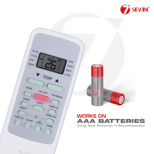 Image of 7SEVEN Compatible with Blue Star AC Remote Original 12A Model Suitable 1 1.5 2 Ton Split and Window Air Conditioner - Make Sure Existing Remote Control Match Exactly of Each Keys