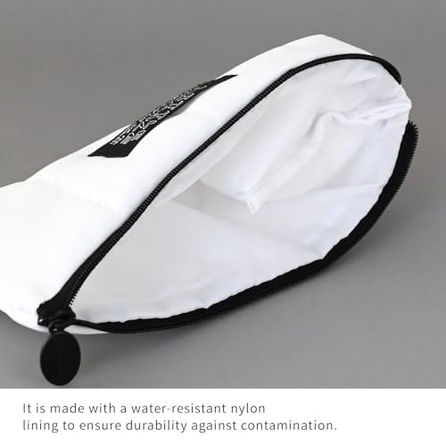Image of Monolike Little Doodle Cushion Pencil Case, White - Pencil Pouch, Portable Pencil Bag, Pencil Case, Office Pouch case, Cushion, Soft, achromatic color