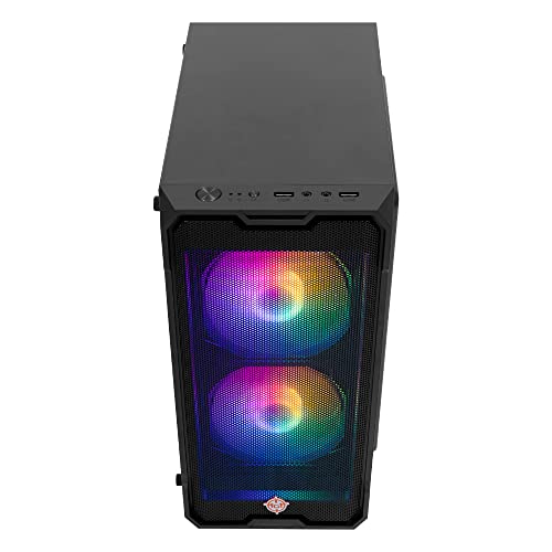 Gabinete Gamer TGT Jester, Mid-Tower, Lateral de Vidro, Com 2 Fans, Preto, TGT-JSR-BKGF01