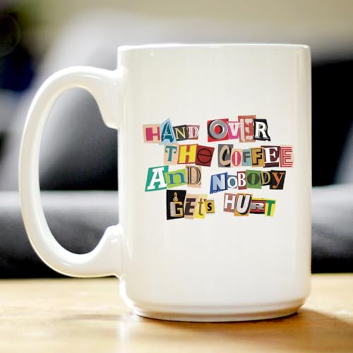 Taza de café Bevvee 15oz cerámica blanca miniatura 2