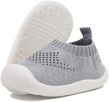 DEBAIJIA Baby First-Walking Shoes 1-4 Years Kid Shoes Trainers Toddler Infant Boys Girls Soft Sole Non Slip Mesh Breathable Lightweight TPR Material Slip-on Sneakers Outdoor