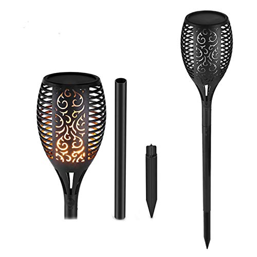 Yakii Upgraded Solar Torch Lights Waterproof Flickering Dancing Flames Outdoor Solar Torch Lights Dusk To Dawn Auto On/Off Landscape Decoration For Yard Patio Garden Porch Path Pack 1 #TOP1
