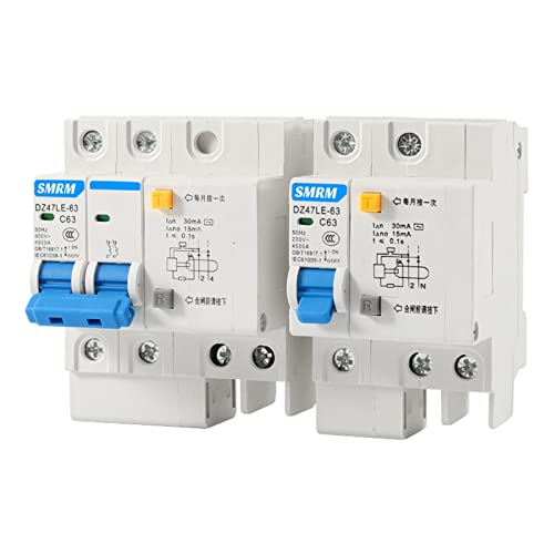Disjoncteur d'air 125A et interrupteur domestique 2P protection contre les fuites DZ47LE63A 3P+N