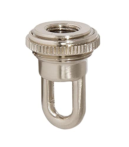 Image of B&P Lamp Solid Cast Brass Screw Collar Loop for 1-1 /16 Inch Center Hole Canopies, 1 /4IP, Satin Nickel Finish
