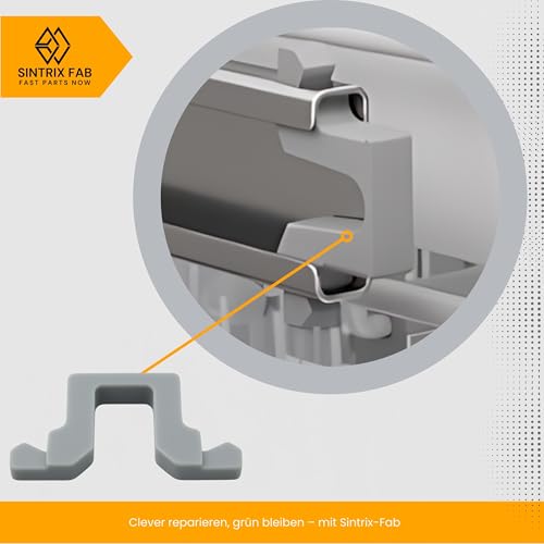 Sintrix Fab 3 x Endanschlag für Korbführung kompatibel mit Miele Geschirrspüler 2154400 – Laufstopp Clip für Besteckschublade G1xxx–G8xx – Ersatz passend für Imperial, Privileg, Matura