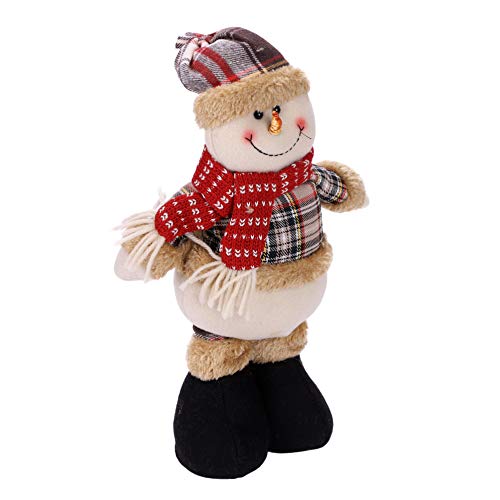 Ibluelover Christmas Decorations Figurine Telescopic Length Christmas Ornament Snowman Reindeer Santa Claus Plaid Standing Home Decorations Doll Soft Door Window Table Tree Holiday Xmas Season Decor #TOP2