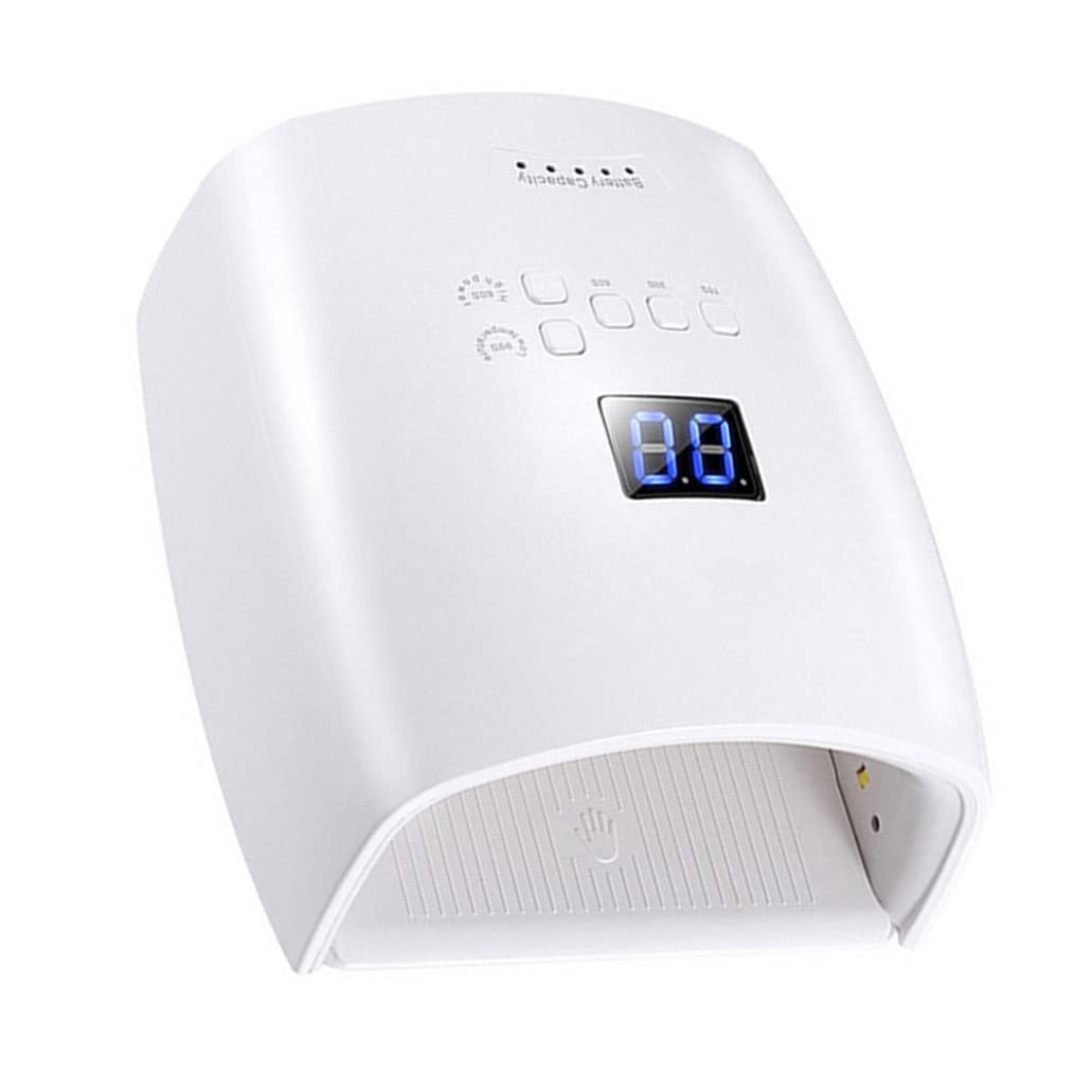 UV LED Nail Lamp 48W 30 LEDs Cordless Nail Dryer Rechargeable Gel Polish Curing Light White Led Nail Lamp Cordless Gel Light Nail Dryer Lamp Uv Gel Lamps Wireless Nail Light