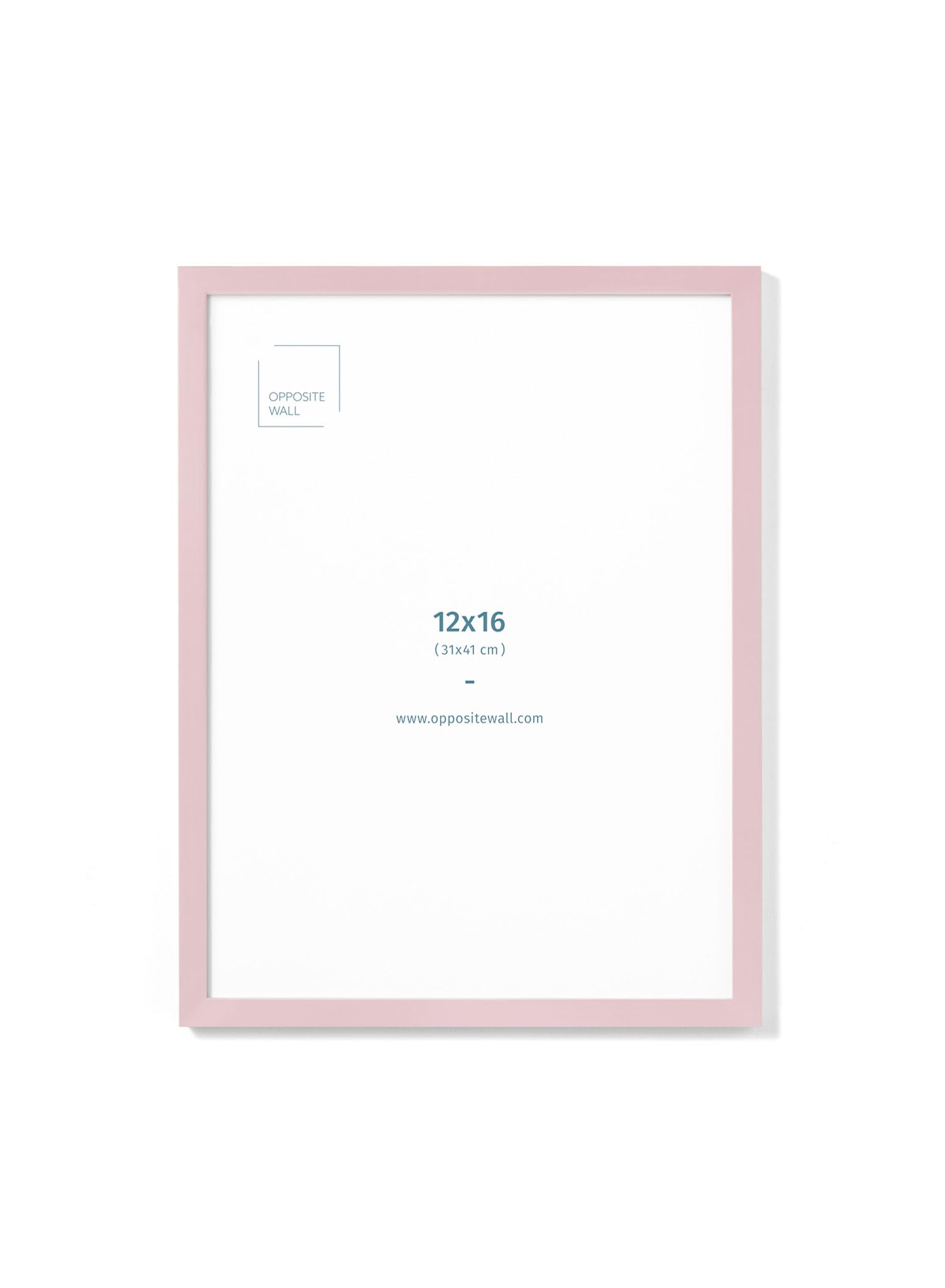 Opposite Wall - 12x16 in - Real Wood Pink Picture Frame - Lightweight, Versatile & Shatterproof - Wall Hanging & Tabletop Photo Frame - Office, Gallery & Home Decor