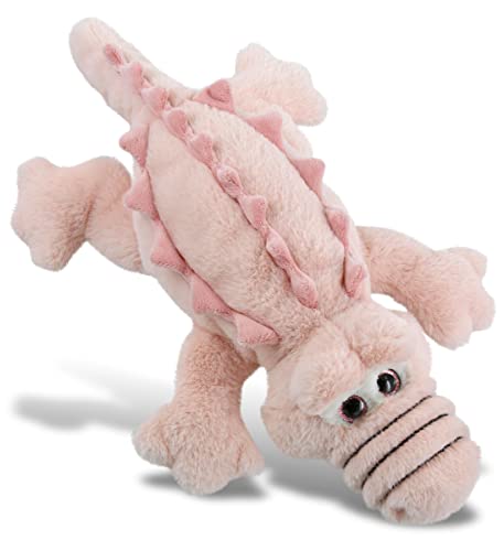 DolliBu Plush Alligator Stuffed Animal - Soft Huggable Pink Alligator Small, Adorable Playtime Plush Toy, Cute Wild Life Cuddle Gift, Super Soft Plush Doll Animal Toy for Kids and Adult - 14 Inch