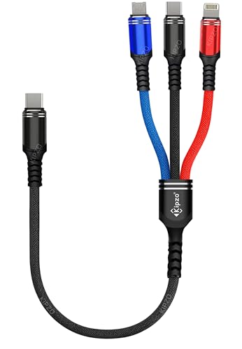 Image of TYPE C 30cm mini short multi 3 in 1 charging cable super Dash Warp PD 65w fast car charger power bank cord Type c Micro iOS Android galaxy with mobile tablet adapter (ONLY TYPE-C DATA Transfer)