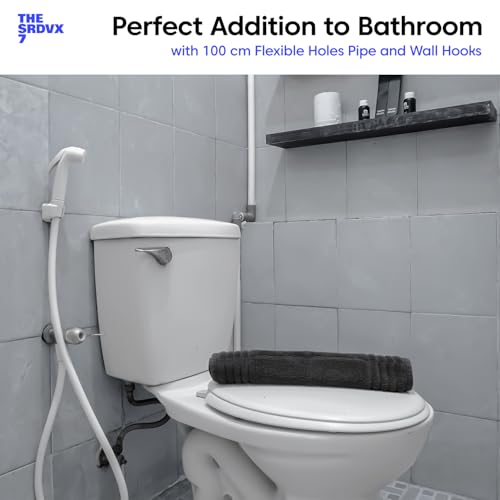 Image of Health Faucet 1 metre PVC Tube Premium Jet Spray for Bathroom by (Kohinoor KRSNA) | High-Pressure Handheld Bidet Shower with Flexible Hose | Leak-Proof, Rust-Free & Easy Installation