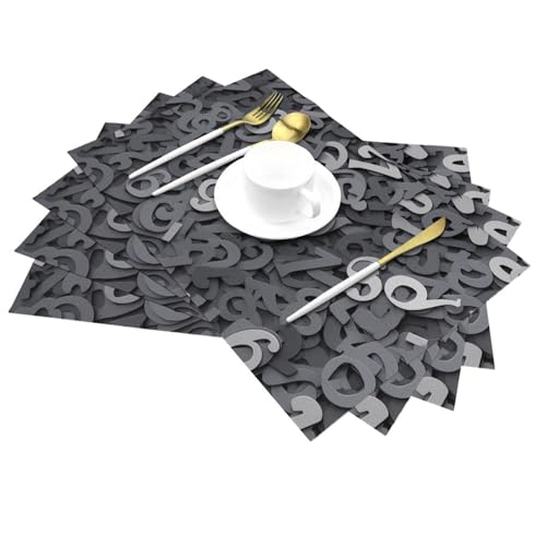 Sets de table antidérapants lavables gris pour protéger votre table - 3
