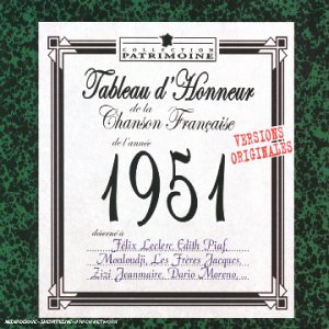 1951-Tableau d'honneur De La Chanson Française