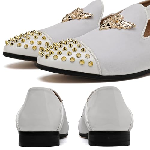 Men's Velvet Loafers Mens Shiny Slip-on Slippers, Classic Formal Wear Fashion Dress Loafer, Penny Party Wedding Dress Shoes for Men3