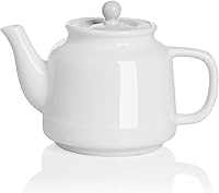 Vista 7 de Sweejar Tetera de porcelana con infusor de acero inoxidable extraíble, apto para microondas y lavavajillas, para té suelto, infusor de té para Negro