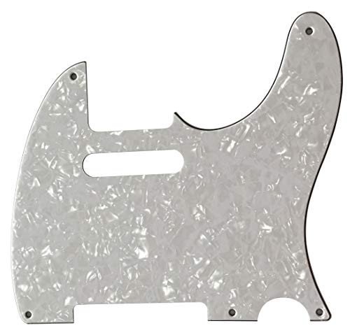 For Fender Esquire Telecaster 5 Hole Style Guitar Pickguard Scratch Plate (4 Ply White Pearl)