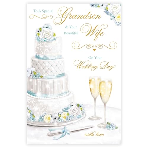 To A Special Grandson And Your Beautiful Wife On Your Wedding Day Card