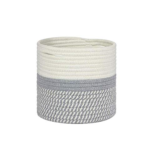 Seatechlogy Panier en Corde de Coton pour Plantes, Pot de Fleurs en Coton, Panier de Rangement Osier, Pot de Fleurs d'intérieur et Organiseur, Corde de Coton Panier de Plant, 20X20 cm /30X30 cm Cover