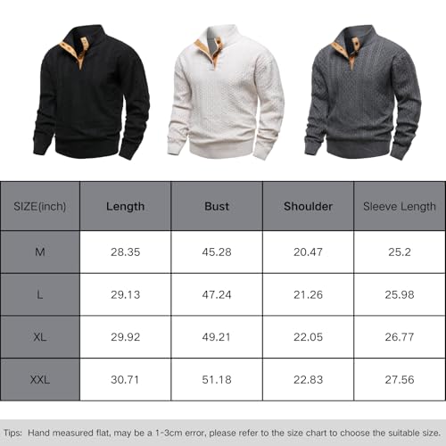 Pull col montant homme tricoté en maille structurée haut de gamme - 6