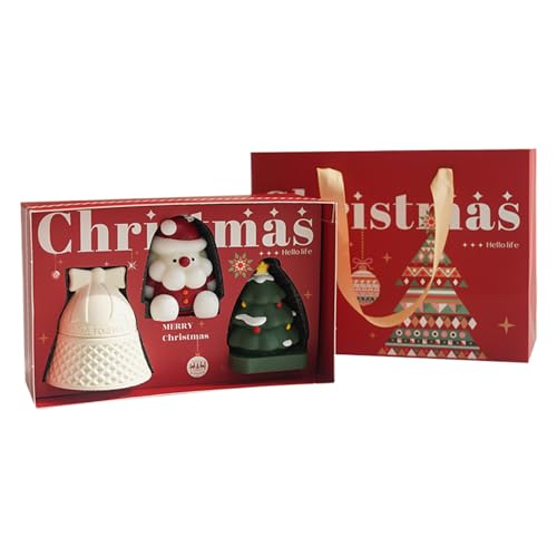 3 velas de Navidad - Velas perfumadas | Feliz Navidad decoraciones | Velas de aromaterapia | Velas aromáticas bonitas | Velas perfumadas hechas a mano para niños | Decoraciones navideñas