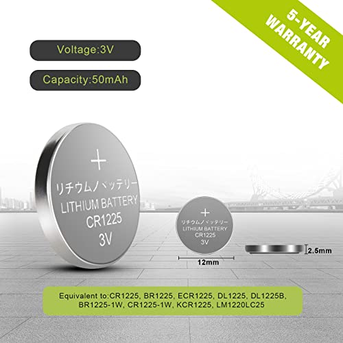 Soshine 12Pack Cr1225 3V Battery For Vicks Thermometer #TOP4