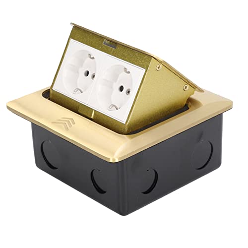 Pop Up Steckdose, Steckdose Küche Arbeitsplatte wasserdichte Steckdosen mit 2 Ausgängen 2 USB-Ladeanschlüsse, 2 Position versenkte Steckdose Power Hub für Küche Büro